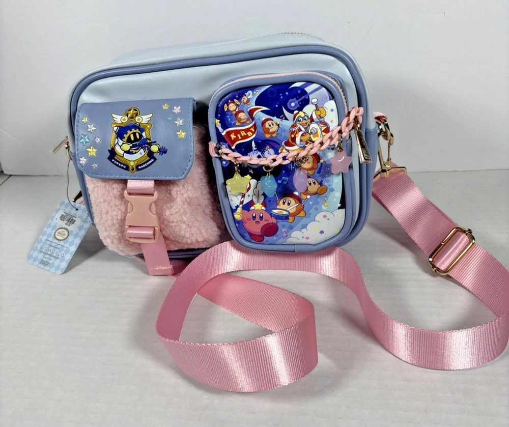 NEW Nintendo Kirby Marching Band HAL Laboratory Crossbody Bag Bioworld 10 Inch